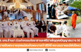 รูปภาพ : วทส. มทร.ล้านนา ร่วมกิจกรรมจิตอาสาและพิธีบำเพ็ญกุศลปัญญาสมวาร 50 วัน ถวายเป็นพระราชกุศลแด่สมเด็จพระนางเจ้าสิริกิติ์ พระบรมราชชนนีพันปีหลวง