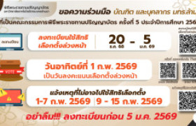 รูปภาพ : แจ้งบัณฑิต มทร.ล้านนา และคณะกรรมการผู้ปฏิบัติหน้าที่งานพิธีพระราชทานปริญญาบัตร ครั้งที่ 5  ประจำปีการศึกษา 2567 ลงทะเบียนขอใช้สิทธิเลือกตั้งล่วงหน้า 