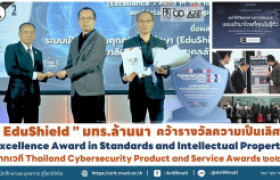 รูปภาพ : '' EduShield '' มทร.ล้านนา คว้ารางวัลความเป็นเลิศฯ Excellence Award in Standards and Intellectual Property  จากเวที Thailand Cybersecurity Product and Service Awards ๒๐๒๕