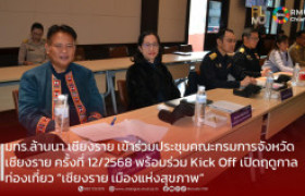 รูปภาพ : มทร.ล้านนา เชียงราย เข้าร่วมประชุมคณะกรมการจังหวัดเชียงราย ครั้งที่ 12/2568 พร้อมร่วม Kick Off เปิดฤดูกาลท่องเที่ยว “เชียงราย เมืองแห่งสุขภาพ”