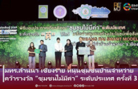 รูปภาพ : มทร.ล้านนา เชียงราย หนุนชุมชนบ้านจำหว่าย คว้ารางวัล “ชุมชนไม้มีค่า” ระดับประเทศ ครั้งที่ 3