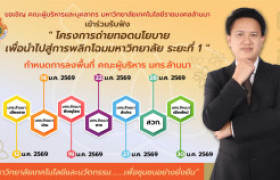 รูปภาพ : มทร.ล้านนา เชียงใหม่ ขอเชิญร่วมรับฟังการถ่ายทอดนโยบาย “การพลิกโฉมมหาวิทยาลัย ระยะที่ 1”