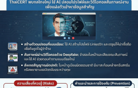 รูปภาพ : ThaiCERT แจ้งเตือนภัย: มิจฉาชีพใช้ Deepfake ปลอมตัวสมัครงาน เจาะองค์กรด้านไซเบอร์