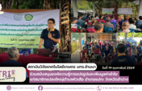 รูปภาพ : สวก. มทร.ล้านนา ร่วมสนับสนุนองค์ความรู้การแปรรูปและเพิ่มมูลค่าลำไย แก่สมาชิกแปลงใหญ่ตำบลหัวเสือ อำเภอแม่ทะ จังหวัดลำปาง