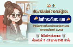 รูปภาพ : กำหนดการบันทึกระดับคะแนน สำหรับอาจารย์ที่ปรึกษา