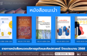 รูปภาพ : หนังสือหมวดบริหารธุรกิจและศิลปศาสตร์ งานหอสมุด สวส.มทร.ล้านนา
