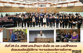 รูปภาพ : มทร.ล้านนา จับมือ วช. และ ม.แม่ฟ้าหลวง จัดอบรมเชิงปฏิบัติการ “ความปลอดภัยทางชีวภาพและการรักษาความปลอดภัยทางชีวภาพ” ยกระดับมาตรฐานงานวิจัยสู่ความปลอดภัยระดับสากล