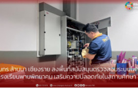 รูปภาพ : มทร.ล้านนา เชียงราย ลงพื้นที่สนับสนุนตรวจสอบระบบไฟฟ้า โรงเรียนพานพิทยาคม เสริมความปลอดภัยในสถานศึกษา