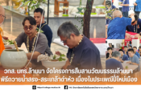 รูปภาพ : วทส. มทร.ล้านนา จัดโครงการสืบสานวัฒนธรรมล้านนา พิธีถวายน้ำสรง–สระเกล้าดำหัว เนื่องในประเพณีปี๋ใหม่เมือง