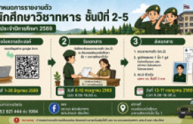 รูปภาพ : กำหนดการการรายงานตัวนักศึกษาวิชาทหาร (นศท.) ชั้นปีที่ 2-5 ประจำปีการศึกษา 2569