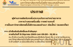 รูปภาพ : ประกาศผู้ผ่านการคัดเลือกเพื่อประกอบกิจการจำหน่ายอาหาร อาหารว่างและเครื่องดื่ม กาแฟ/เบเกอรี่ ภายในมหาวิทยาลัยเทคโนโลยีราชมงคลล้านนา เชียงใหม่ (ดอยสะเก็ด)