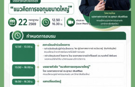 รูปภาพ : ขอเชิญชวน อาจารย์ นักวิจัย บุคลากร เจ้าหน้าที่ทุกท่าน เข้าร่วมฟังบรรยายหัวข้อ เรื่อง : แนวคิดการขอทุนขนาดใหญ่