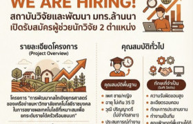 รูปภาพ : เปิดรับสมัครผู้ช่วยนักวิจัย จำนวน 2 อัตรา