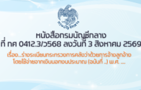 รูปภาพ : ร่างระเบียบกระทรวงการคลังว่าด้วยการจ้างลูกจ้างโดยใช้จ่ายจากเงินนอกงบประมาณ (ฉบับที่ ..) พ.ศ. ....