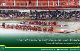 รูปภาพ : “น่านนาวา” จังหวัดน่าน คว้ารางวัลชนะเลิศประเภท 30 ฝีพาย ในการแข่งขันเรือพายเทศบาลนครลำปาง