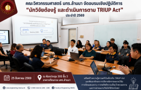 รูปภาพ : คณะวิศวกรรมศาสตร์ มทร.ล้านนา จัดอบรมเชิงปฏิบัติการ “นักวิจัยต้องรู้ และดำเนินการตาม TRIUP Act” ประจำปี 2569