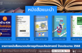 รูปภาพ : หนังสือหมวดบริหารธุรกิจและศิลปศาสตร์ งานหอสมุด สวส.มทร.ล้านนา