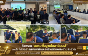 รูปภาพ : มทร.ล้านนา เดินหน้าถ่ายทอดเทคโนโลยีพลังงานสะอาด สู่บุคลากรมูลนิธิโครงการหลวง เสริมทักษะโซลาร์เซลล์ ต่อยอดความร่วมมือเพื่อพื้นที่อย่างยั่งยืน