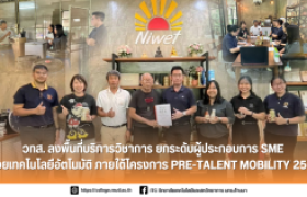 รูปภาพ : วทส. มทร.ล้านนา ลงพื้นที่บริการวิชาการ ยกระดับผู้ประกอบการ SME ด้วยเทคโนโลยีอัตโนมัติ ภายใต้โครงการ Pre-Talent Mobility 2569